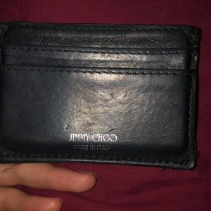 Jimmy choo leather cardholder